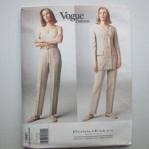 Donna Karan New York DKNY Vogue Sewing Pattern - 1981 - Sz 8-10-12 - UNCUT
